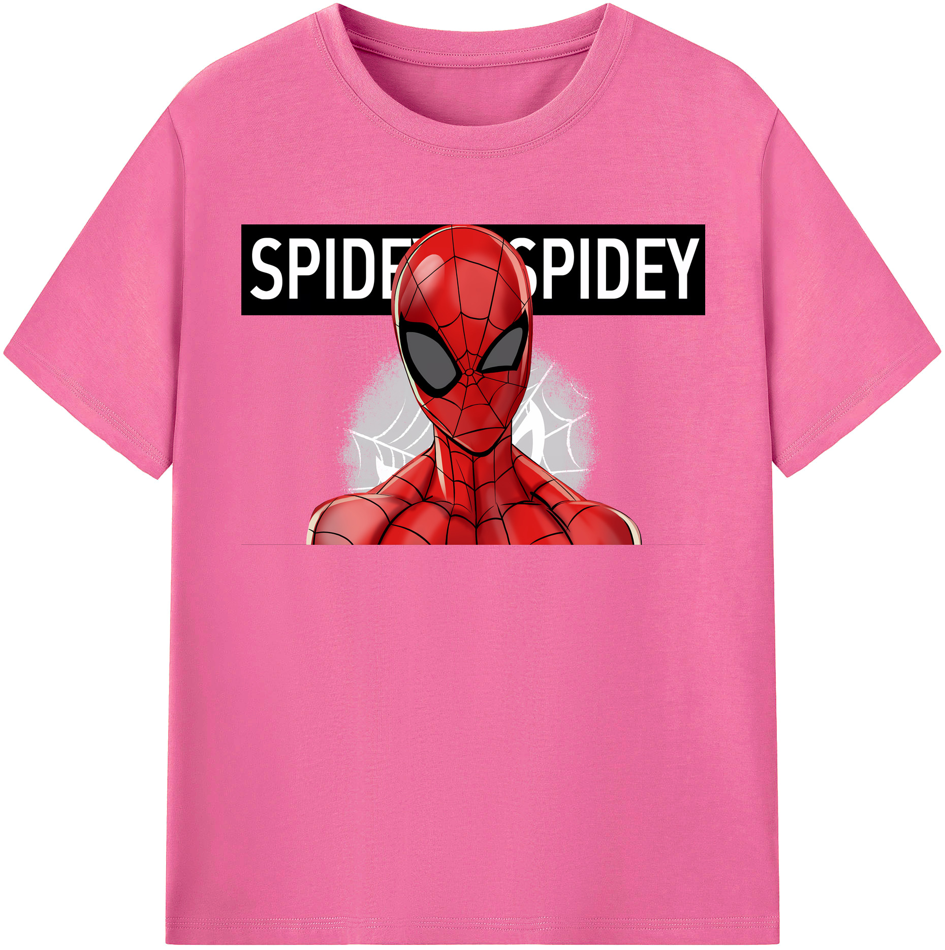 （画像用） Spider Man スパイダーマン レディースカジュアルプリントTシャツ（綿100％）